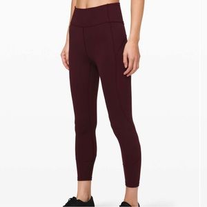 Lululemon garnet in movement leggings